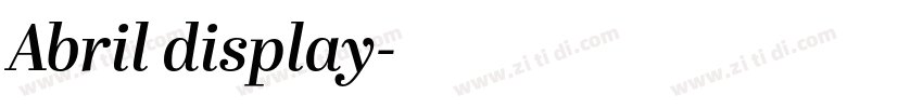 Abril display字体转换